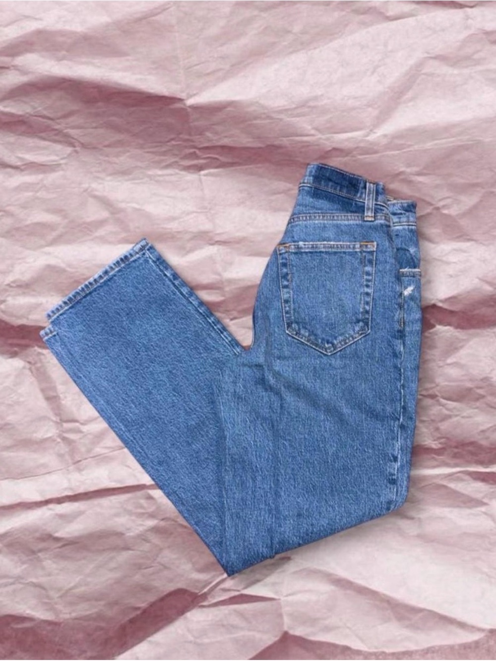 Abercrombie & Fitch Dark Wash Distressed High-Waisted Jeans Size 2
